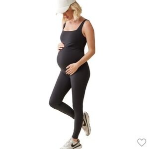 Ingrid Isabel Maternity Jumpsuit Black Sleeveless Recycled Polyester XL